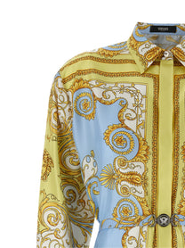 Versace Spring Barocco Dress Blue