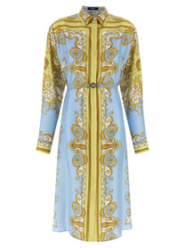 Versace Spring Barocco Dress Blue