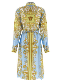 Versace Spring Barocco Dress Blue