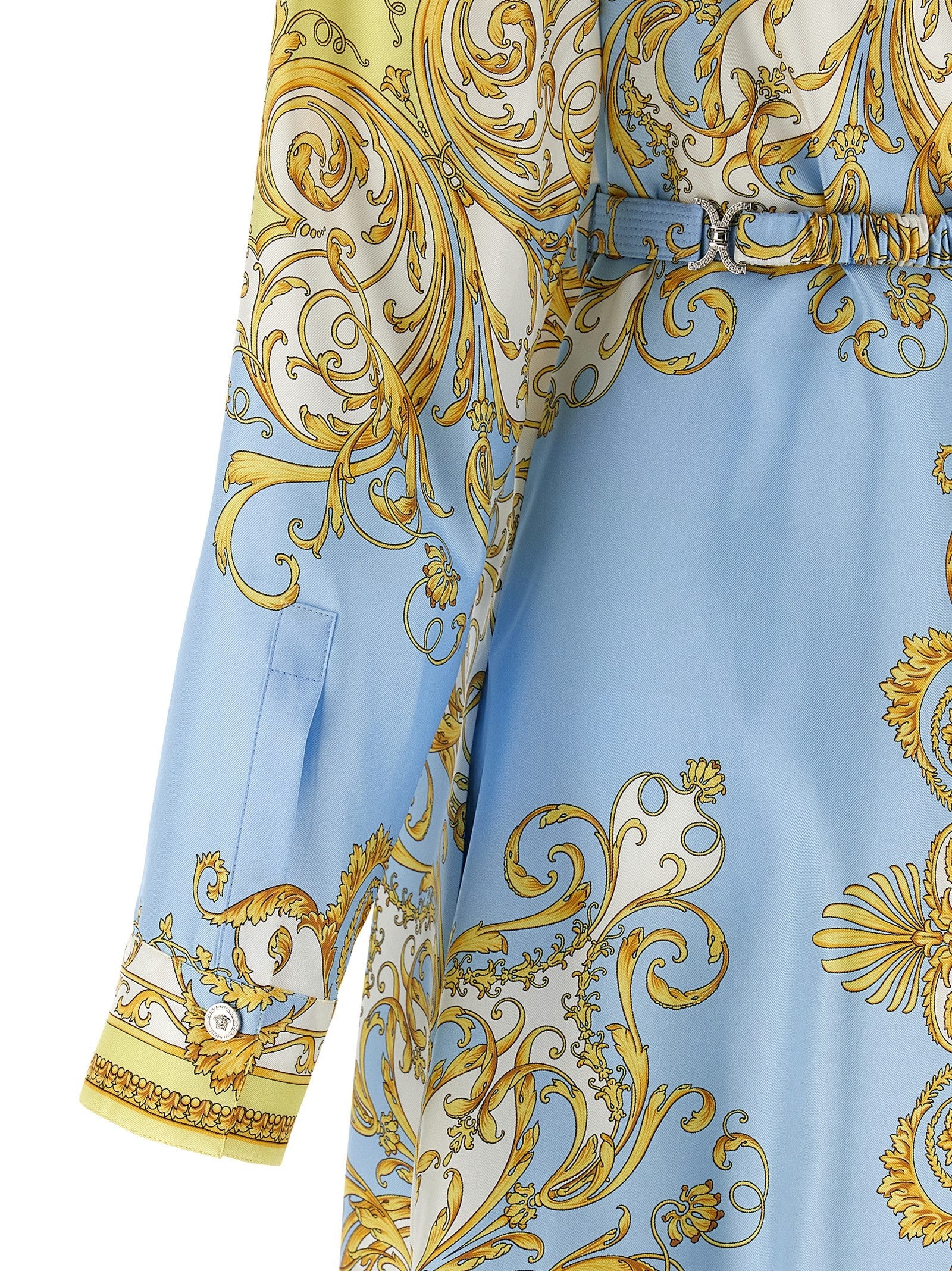 Versace Spring Barocco Dress Blue