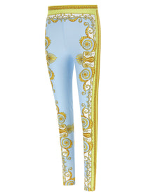 Versace Spring Barocco Leggings Blue