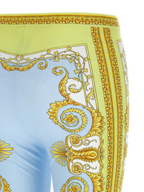 Versace Spring Barocco Leggings Blue