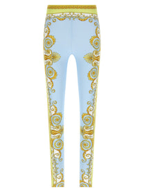 Versace Spring Barocco Leggings Blue