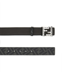 Fendi Men's Sqaured FF Reversible Belt Black