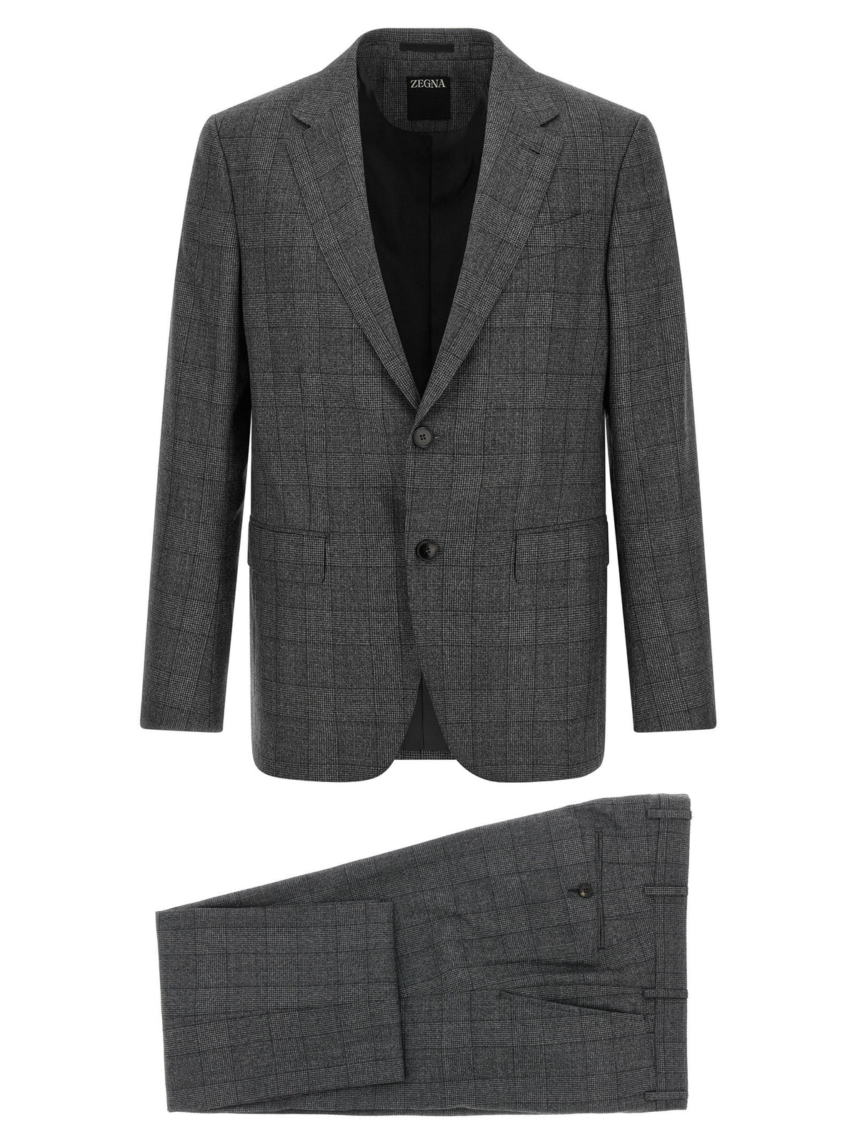 Zegna Square Flannel Dress Grey