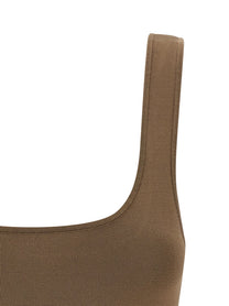 Entire Studios Square Neckline Top Brown