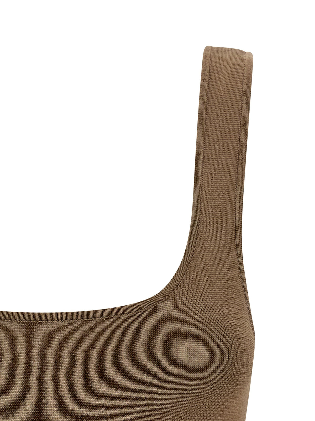 Entire Studios Square Neckline Top Brown, view 3