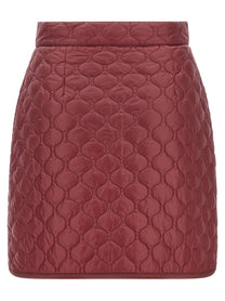 Moncler Square Quilting Skirt Red