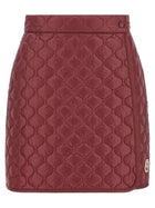 Moncler Square Quilting Skirt Red