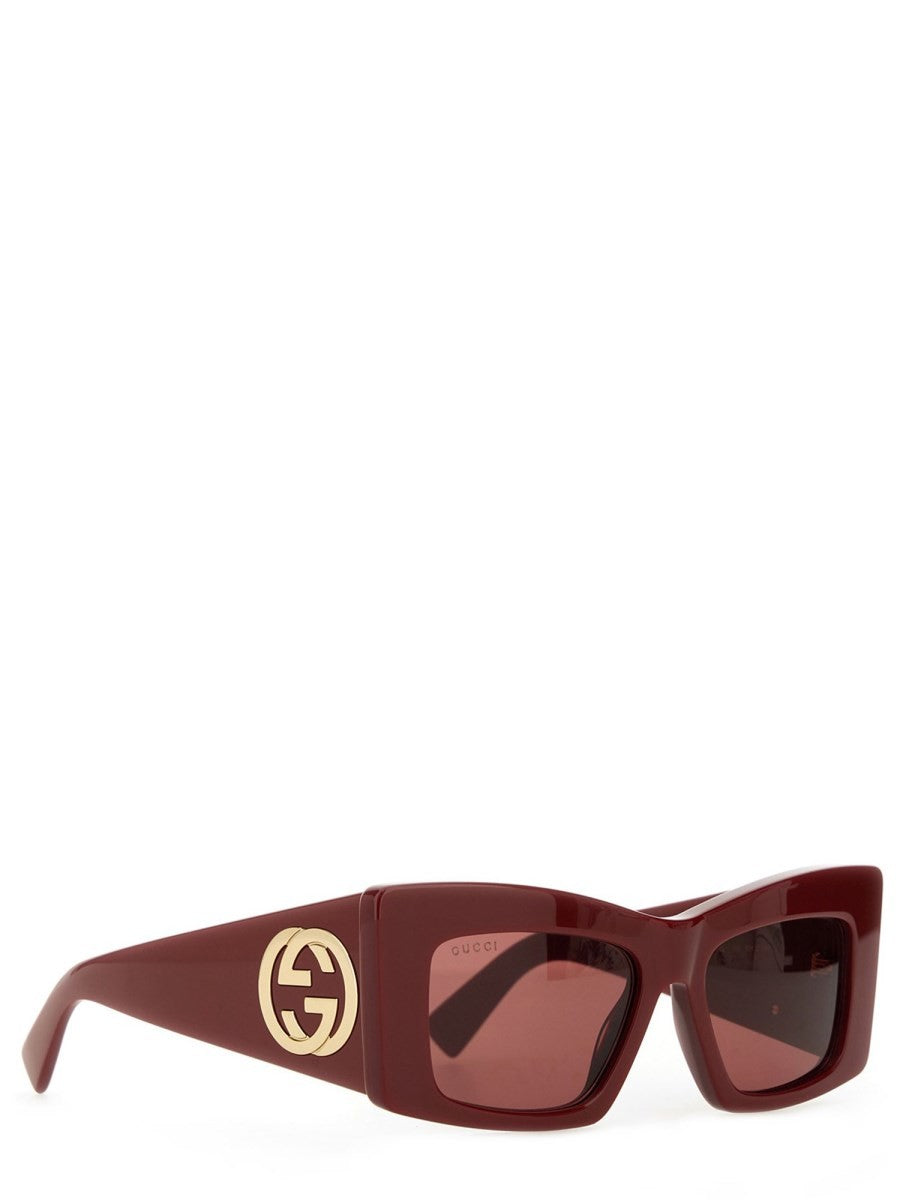 Gucci Women's Square Sunglasses Red