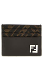 Fendi Squared FF Card Holder Brown