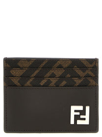 Fendi Squared FF Card Holder Brown