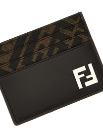 Fendi Squared FF Card Holder Brown