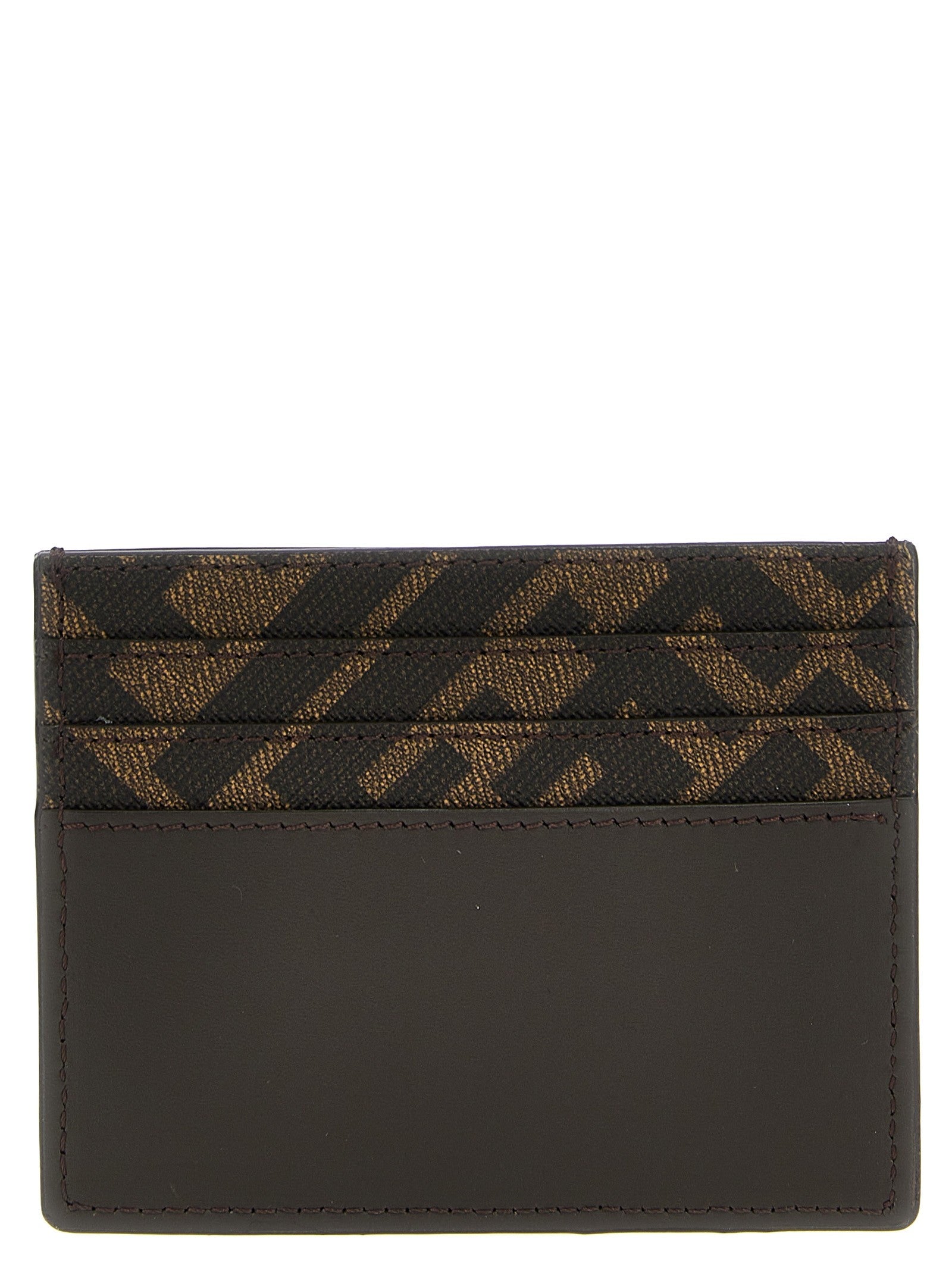 Fendi Squared FF Card Holder Brown