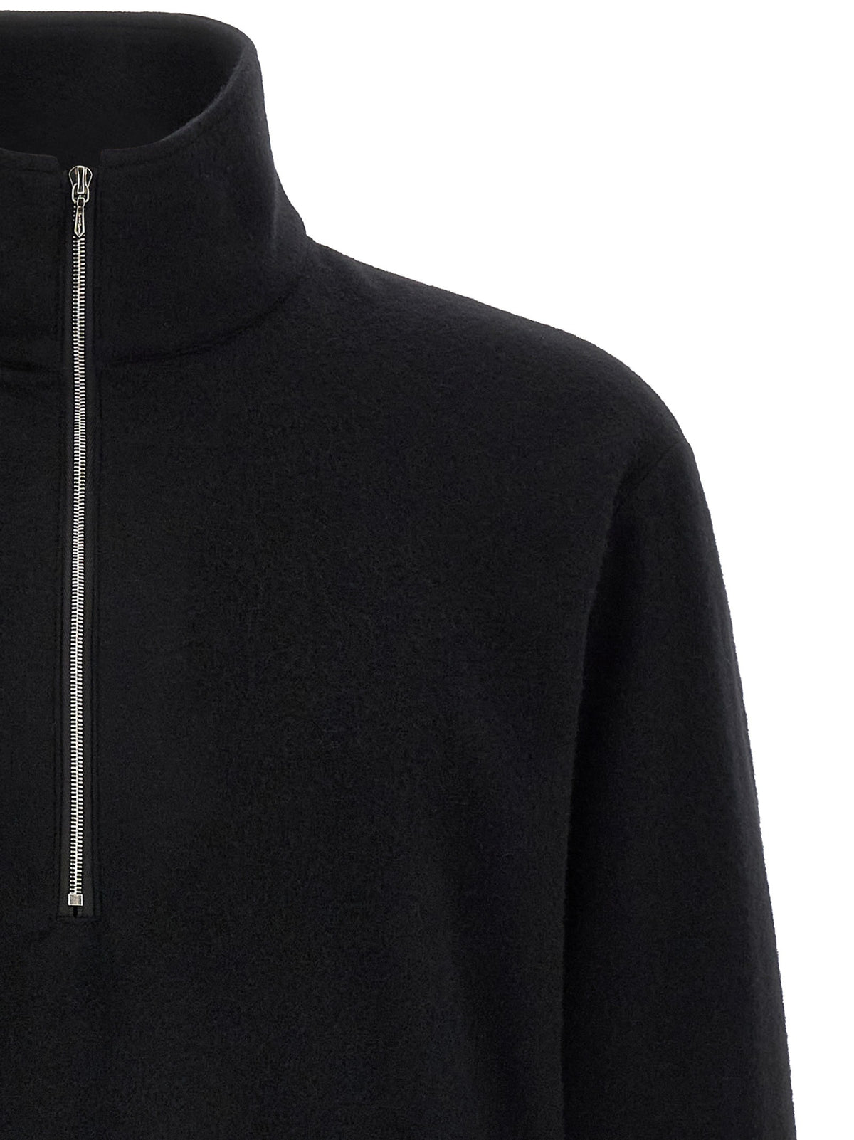 ssstein Black Half Zip Fleece Sweater Black, view 3