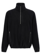 ssstein Black Half Zip Fleece Sweater Black