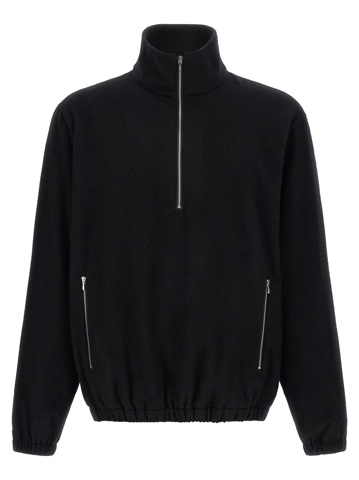 ssstein Black Half Zip Fleece Sweater Black