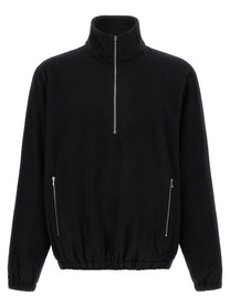 ssstein Black Half Zip Fleece Sweater Black