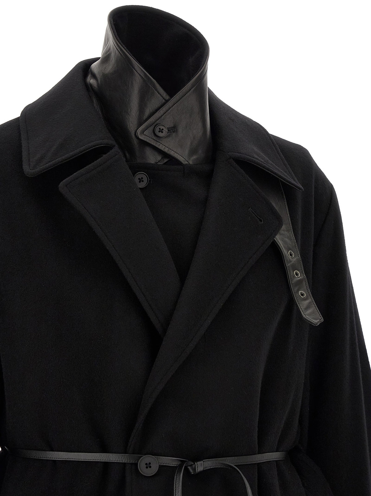 ssstein Black Layered Combination Coat Black, view 5