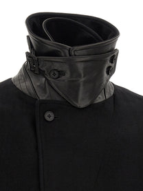 ssstein Black Layered Combination Coat Black, view 6