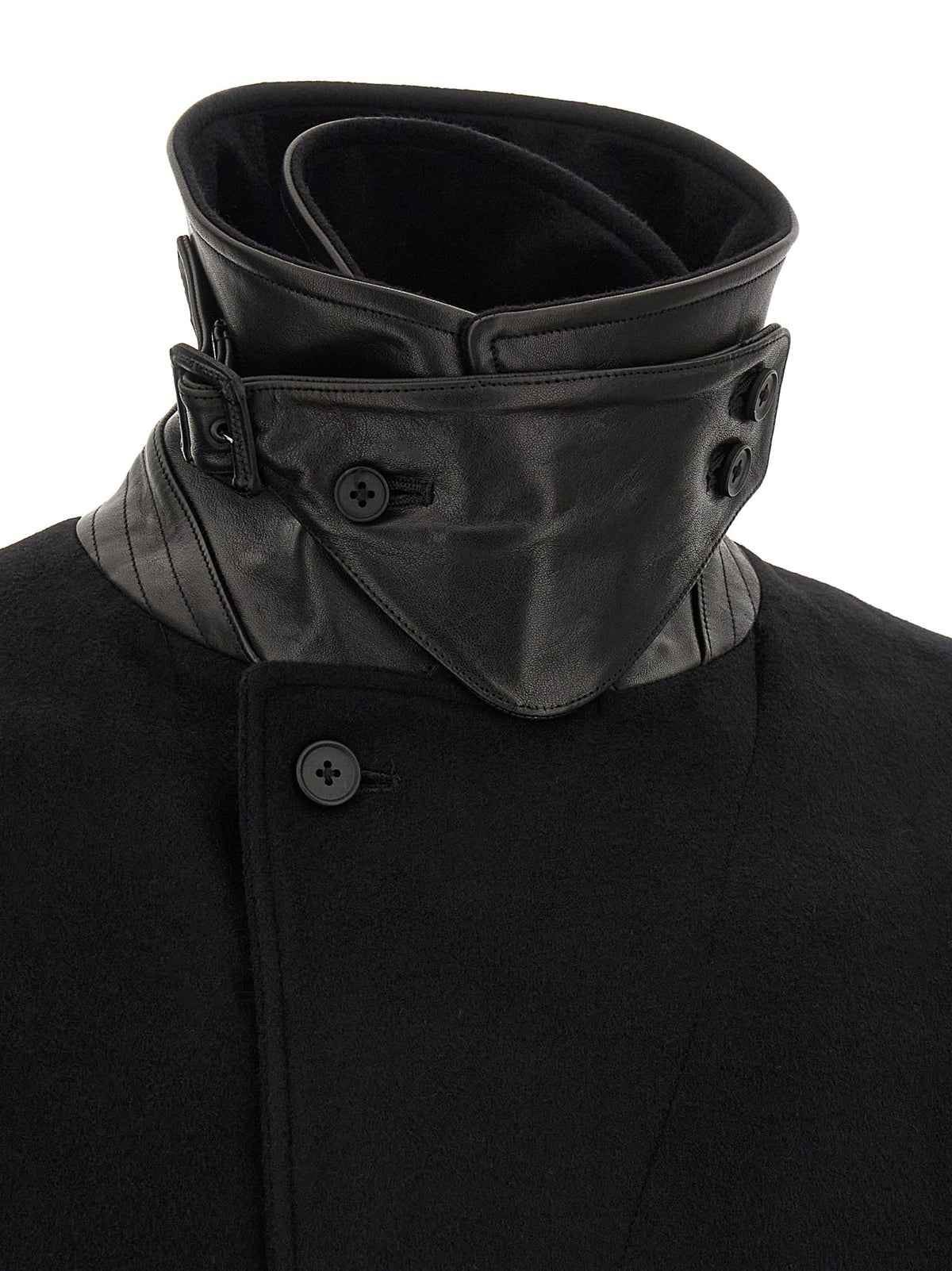 ssstein Black Layered Combination Coat Black, view 6