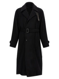 ssstein Black Layered Combination Coat Black