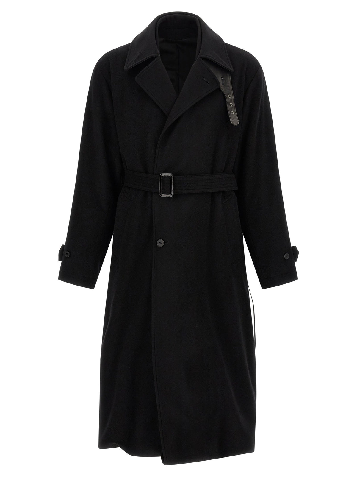ssstein Black Layered Combination Coat Black