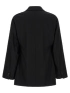 ssstein Flannel Belted Blazer Black, view 3