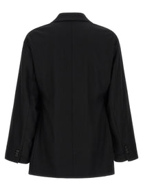 ssstein Flannel Belted Blazer Black, view 3
