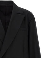 ssstein Flannel Belted Blazer Black, view 4