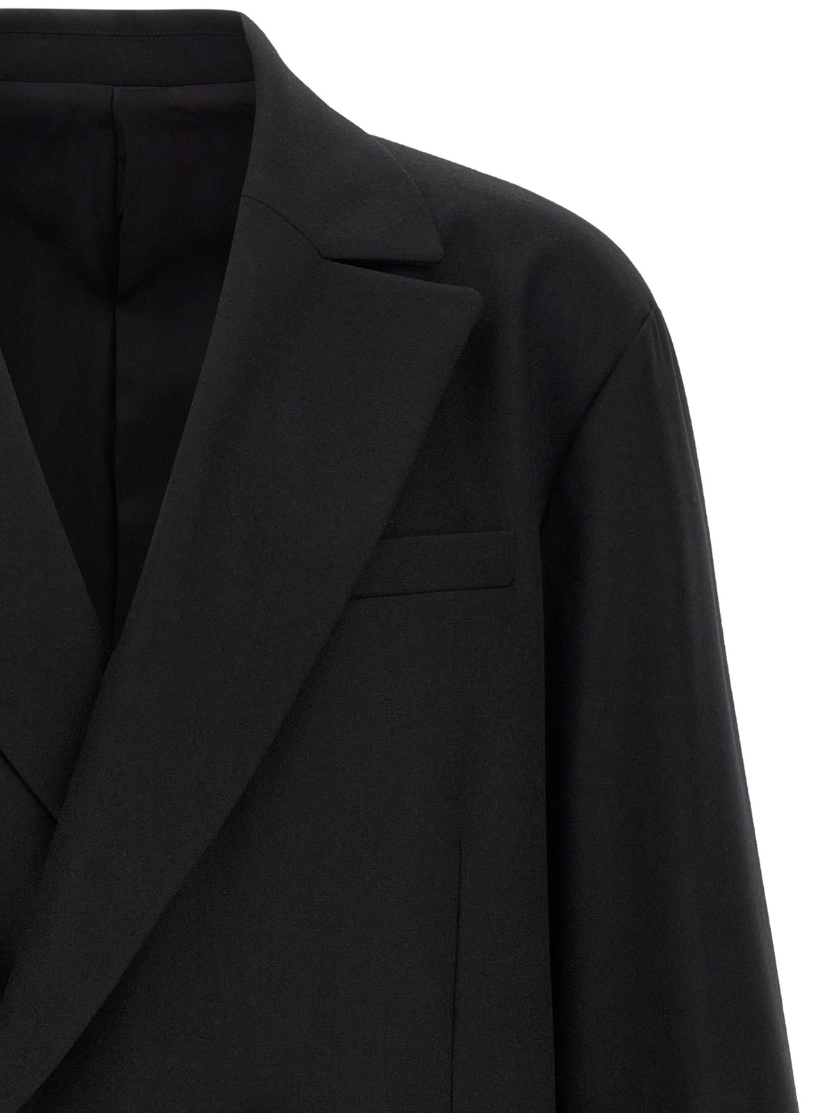 ssstein Flannel Belted Blazer Black, view 4