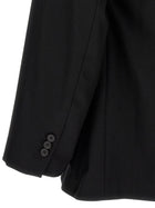 ssstein Flannel Belted Blazer Black, view 5