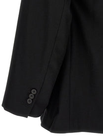 ssstein Flannel Belted Blazer Black, view 5