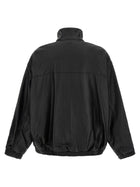 ssstein High Neck Leather Jacket Black, view 2
