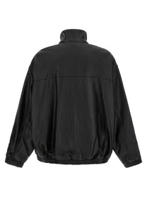 ssstein High Neck Leather Jacket Black, view 2