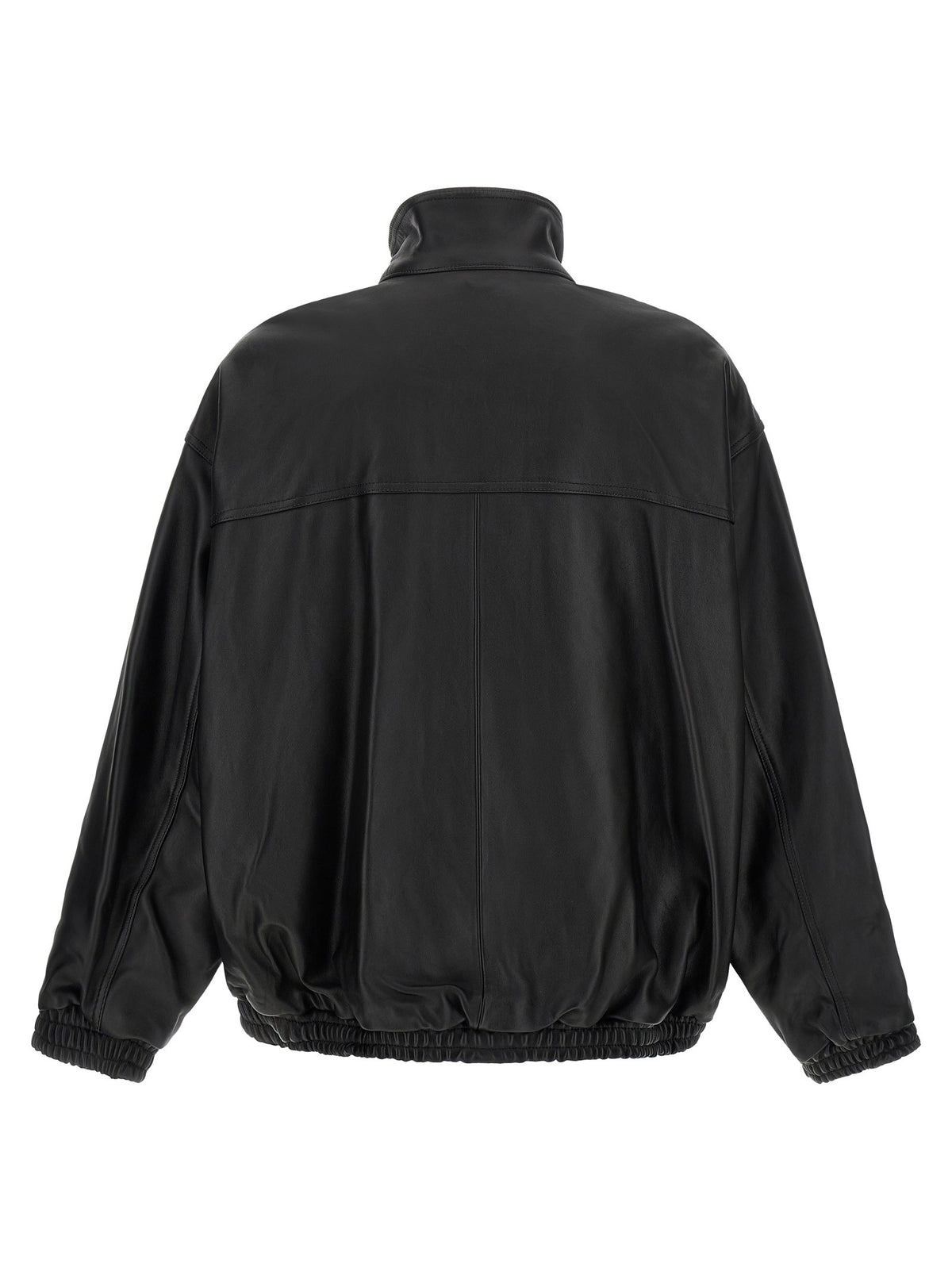 ssstein High Neck Leather Jacket Black, view 2