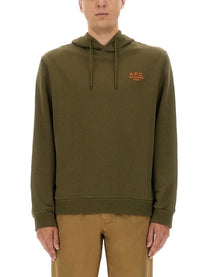A.P.C Men's Standard Hoodie Green