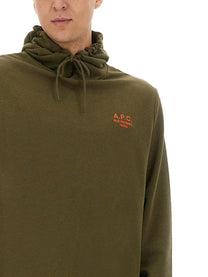 A.P.C Men's Standard Hoodie Green