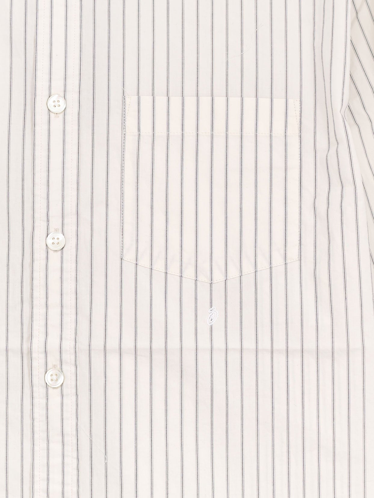 Stussy Men's Standard Striped Cotton Shirt White