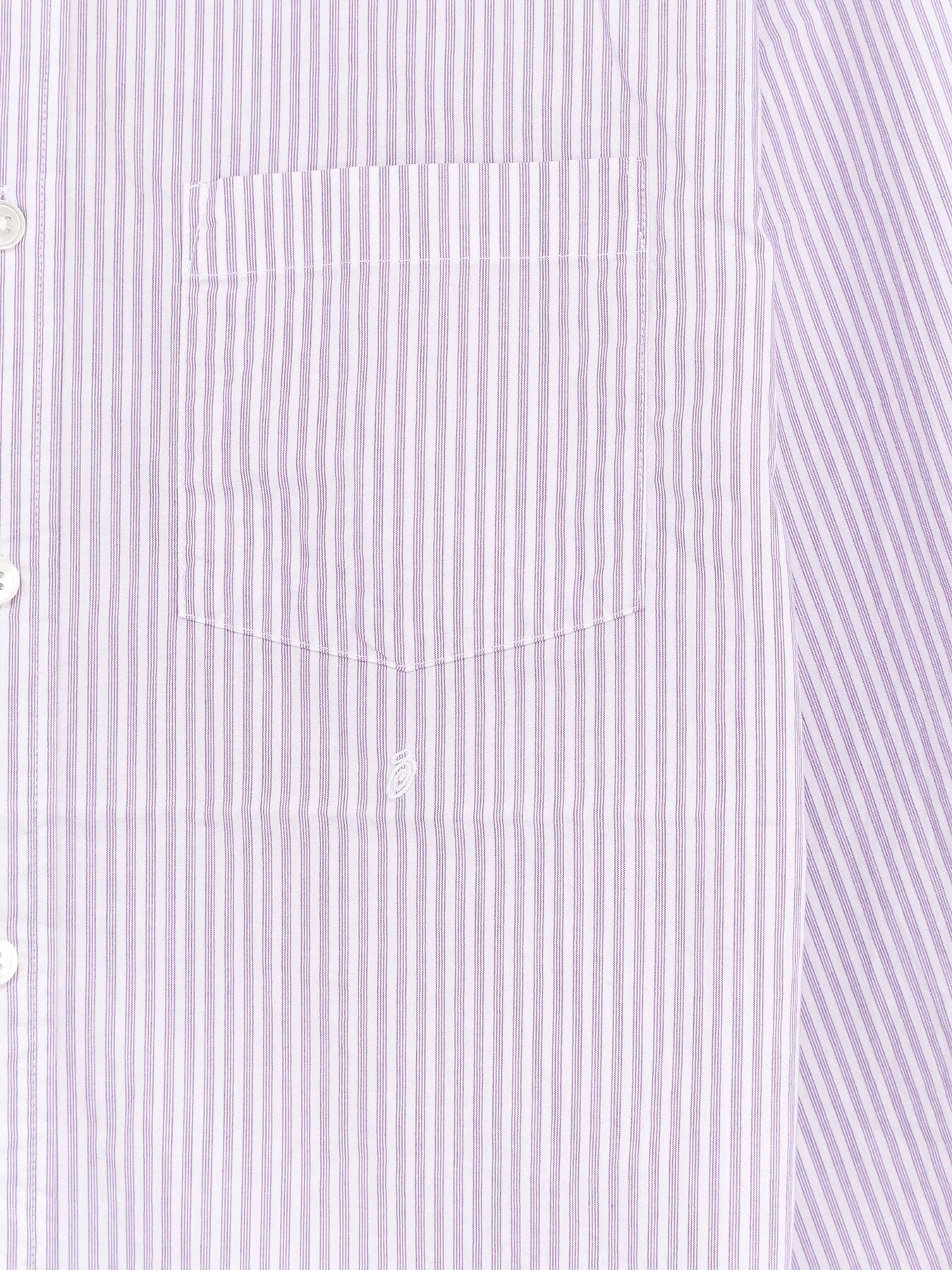 Stussy Men's Standard Striped Cotton Shirt Purple