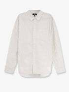 Stussy Men's Standard Striped Cotton Shirt White