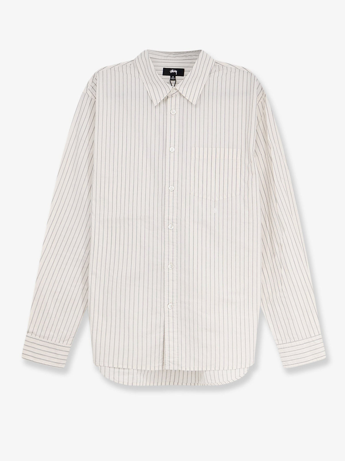 Stussy Men's Standard Striped Cotton Shirt White