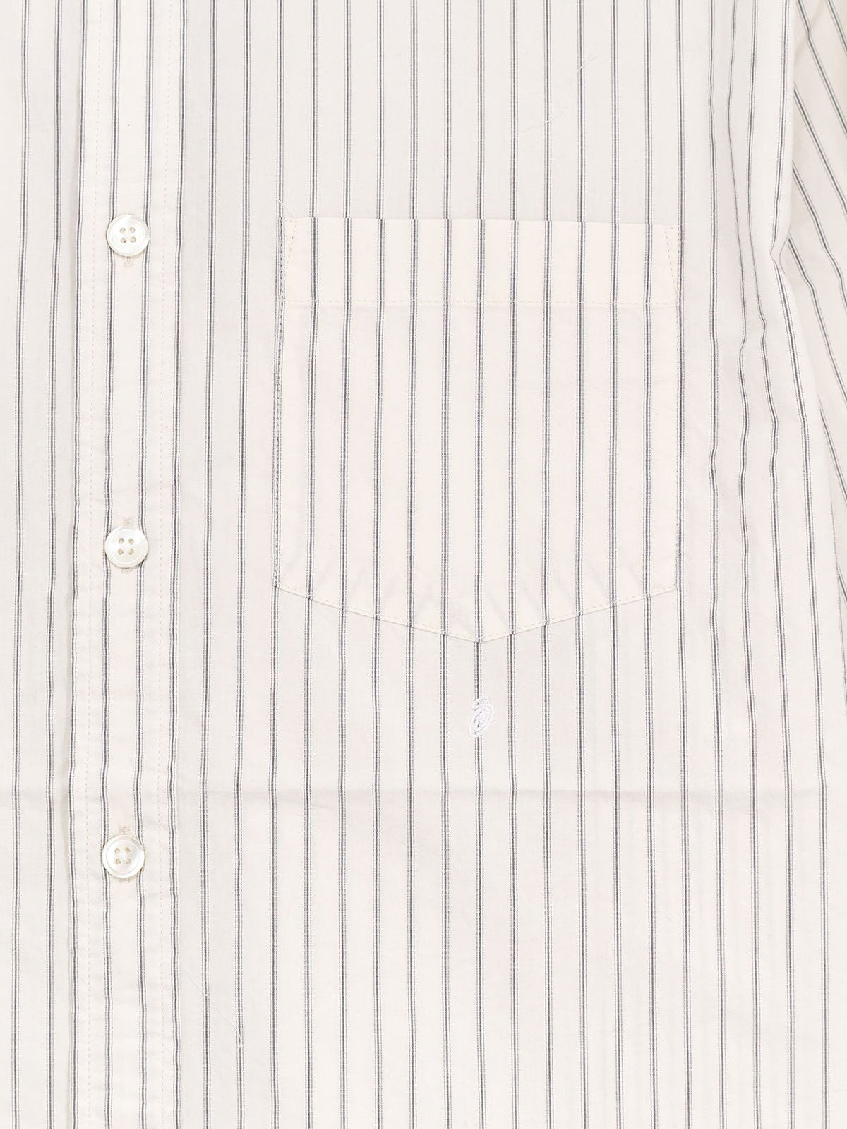 Stussy Men's Standard Striped Cotton Shirt White