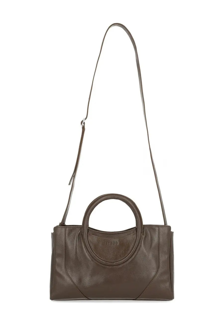 Staud Women's Maude Mini Satchel Bag Brown, view 5