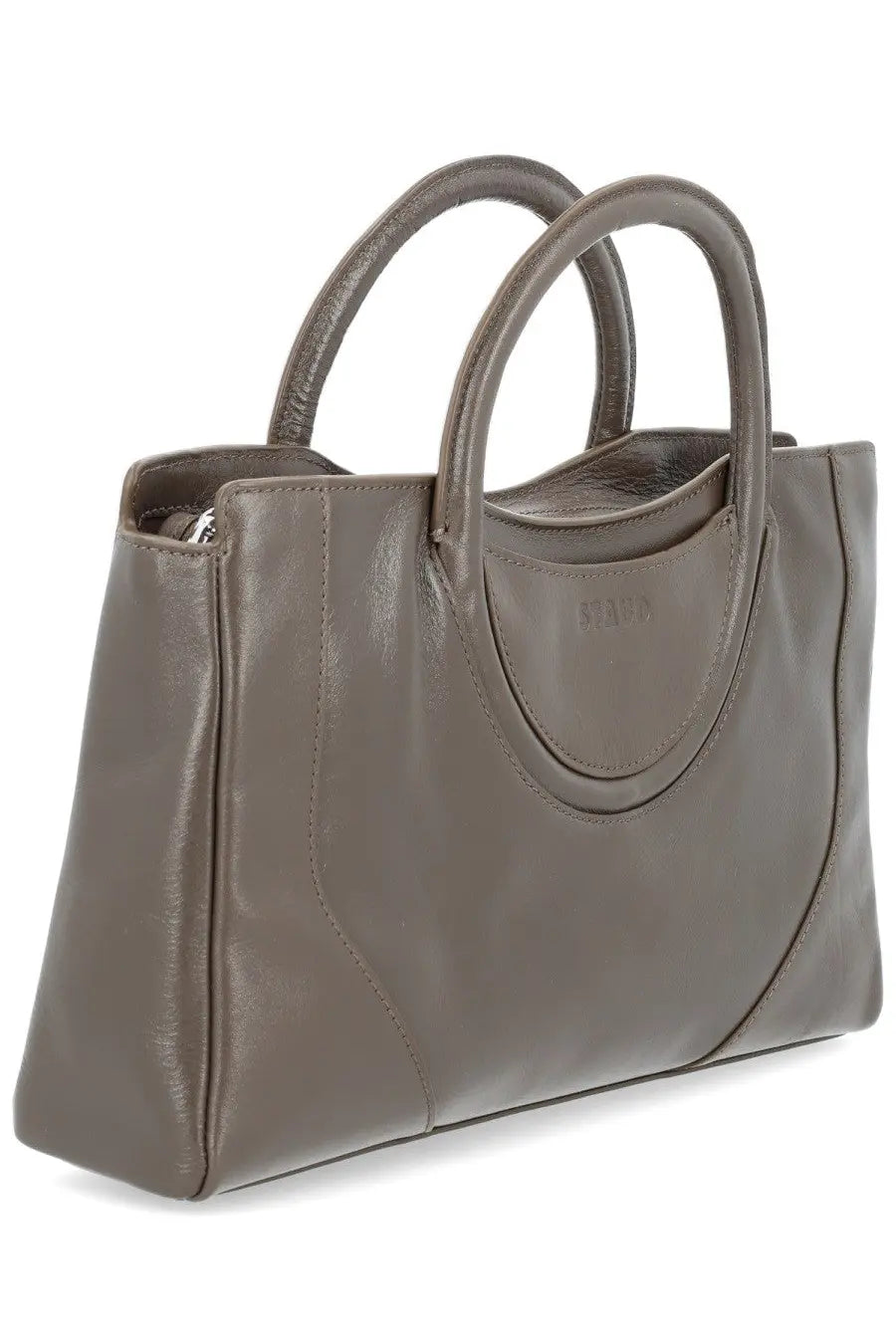 Staud Women's Maude Mini Satchel Bag Brown, view 2