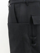 Rick Owens Men's Stefan Cargo Virgin Wool Trousers Black, view 3