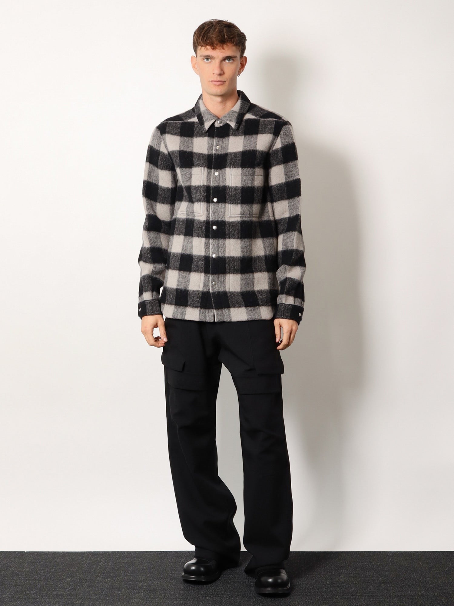 Rick Owens Men's Stefan Cargo Virgin Wool Trousers Black