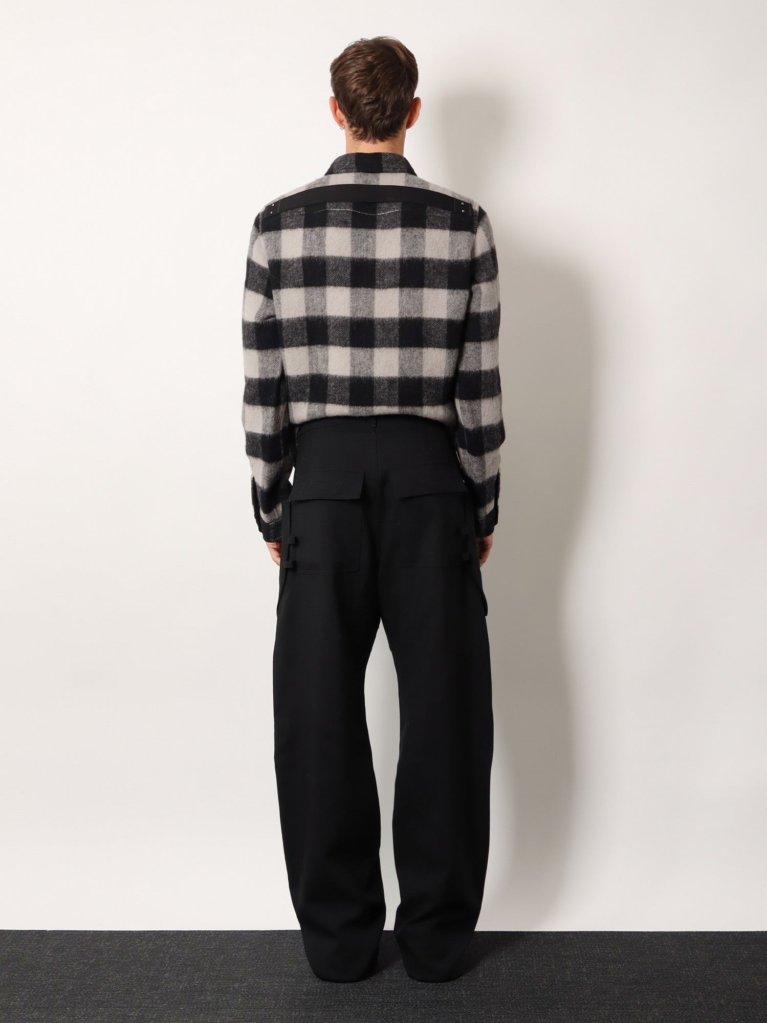 Rick Owens Men's Stefan Cargo Virgin Wool Trousers Black