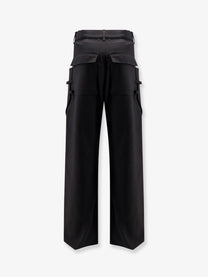 Rick Owens Men's Stefan Cargo Virgin Wool Trousers Black