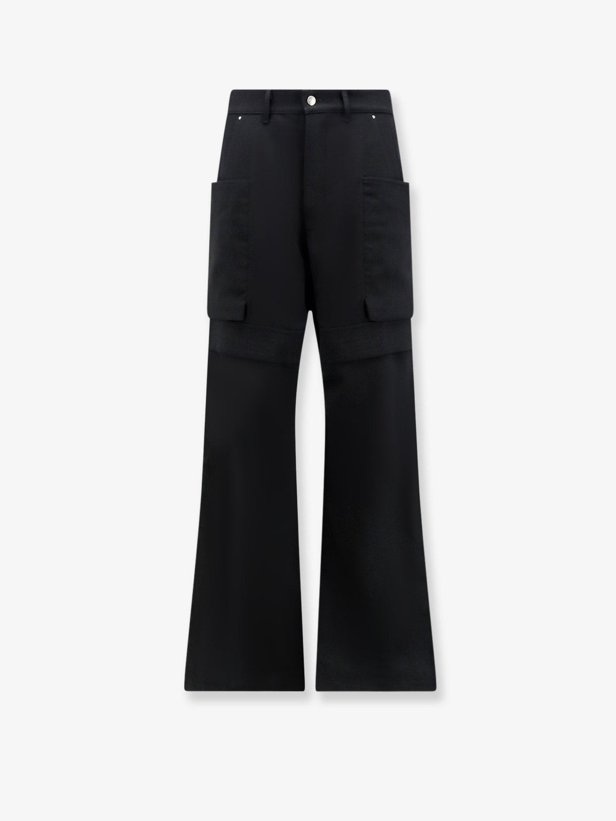 Rick Owens Men's Stefan Cargo Wool Trousers Black